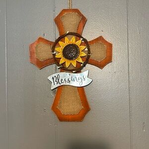 Beautiful Blessing cross. Height 13 1/2 inches and width is 10 inches